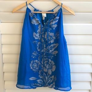 Greylin silk tank top Anthropology size M